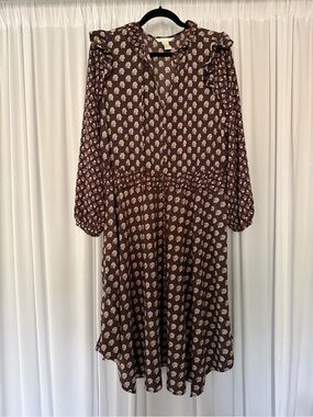 brown polka dot dress h&m The Juliet Dress in Blush Dot main image 1